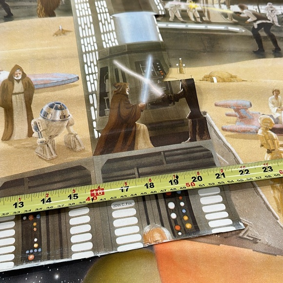 VINTAGE 1977 Star Wars WALL PAPER 4 Panels ~ 53 Square FT - Picture 3 of 16